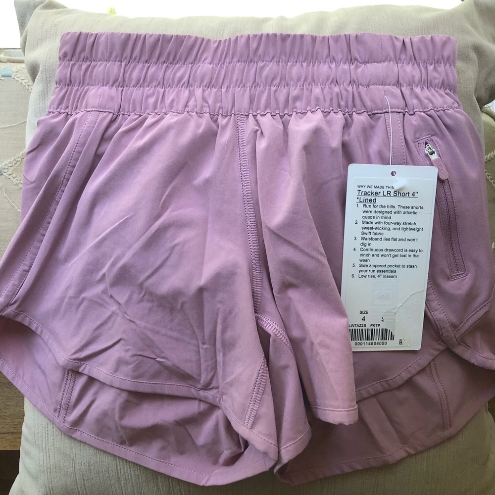 Lululemon Tracker Shorts Size 4 Pink